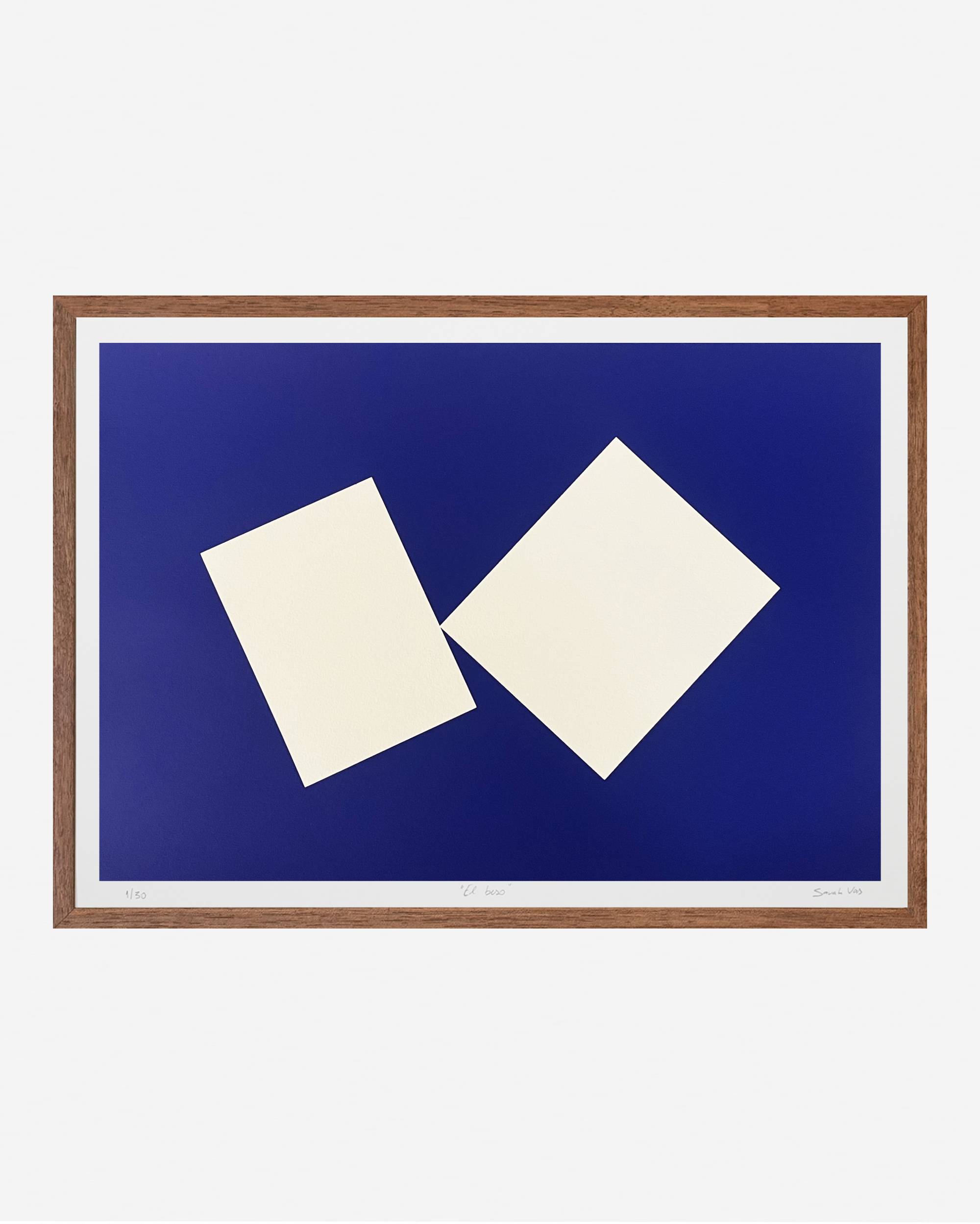 El beso, azul ultramarino